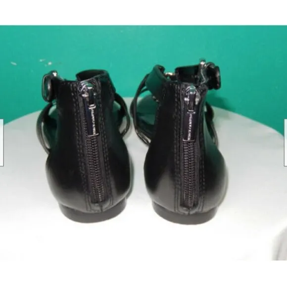 Vince Camuto Sereney Black Leather Chain Sandals