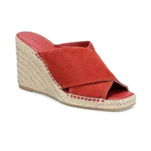 Vince Gaelan Wedge Espadrille Sandal Red Clay Sz 9.5M Retail $350