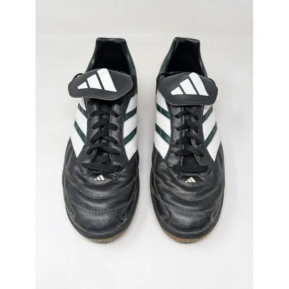 Vintage Adidas Soccer Turf Sneakers Shoes Black Leather Men's Size‎ 8 Y2K 90s 99
