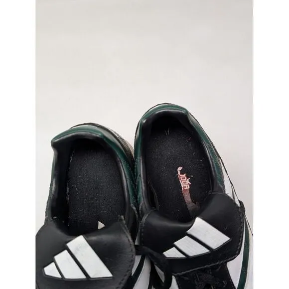 Vintage Adidas Soccer Turf Sneakers Shoes Black Leather Men's Size‎ 8 Y2K 90s 99