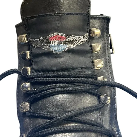 Vintage Harley-Davidson Shoes Black Leather Women's Size 7