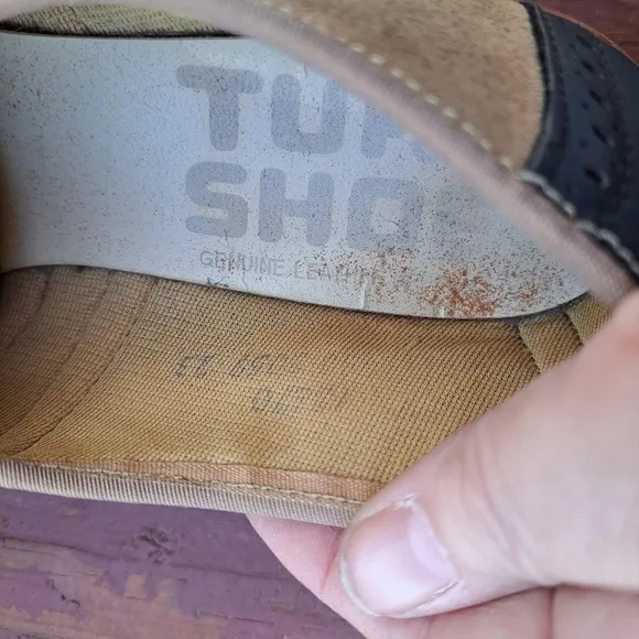 Vintage Turf Shoe Women's Size 7 Saddle Shoes Blue Brown Leather Suede Rare