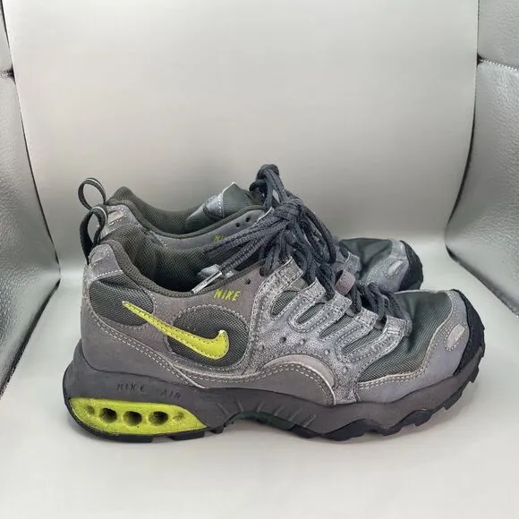 VTG 1997 OG Nike Terra Humara Womens 8 Gray Green Off Road Trial Running 605076
