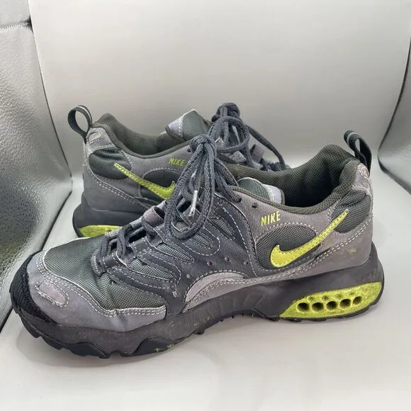 VTG 1997 OG Nike Terra Humara Womens 8 Gray Green Off Road Trial Running 605076