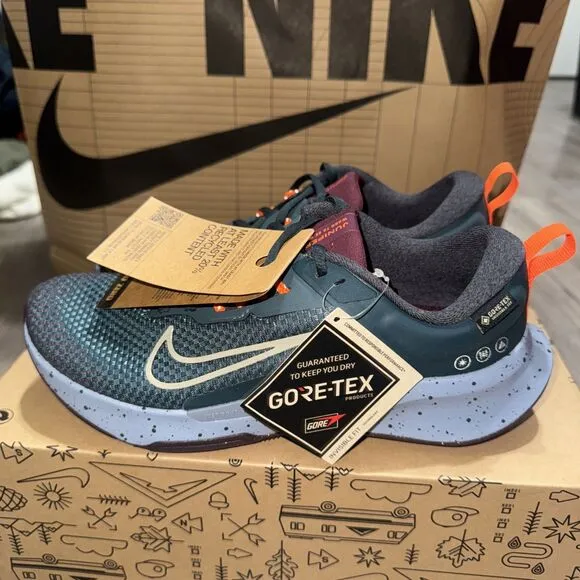 Women Nike Juniper Trail 2 GTX V2 Running Shoes Size 7 Green Grey HM9725 300