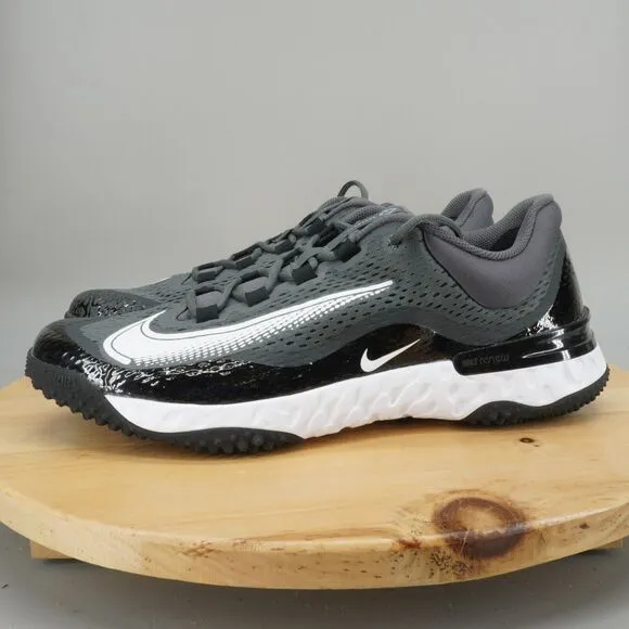 Womens 10 / Mens 8.5 - Nike Alpha Huarache Elite 4 Turf Baseball Shoes Black NEW