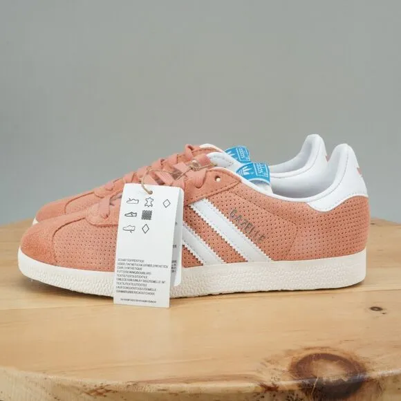 Womens 6 / Mens 5 - Adidas Gazelle Shoes Wonder Clay White Casual Sneakers NEW