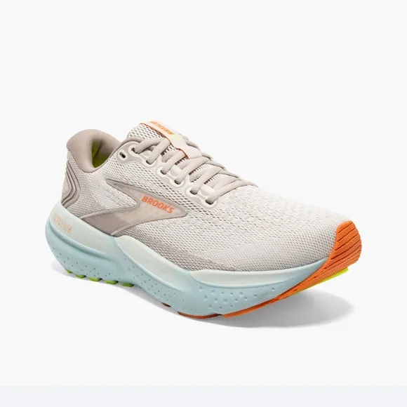 Women’s BROOKS Glycerin 21 Running shoes- Coconut/Aqua/Autumn Sunset. Size 5.5