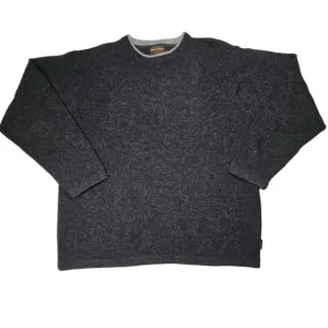 Woolrich Dark Grey Heather 85% Wool Pullover Sweater Men's Size XL Long Sleeve